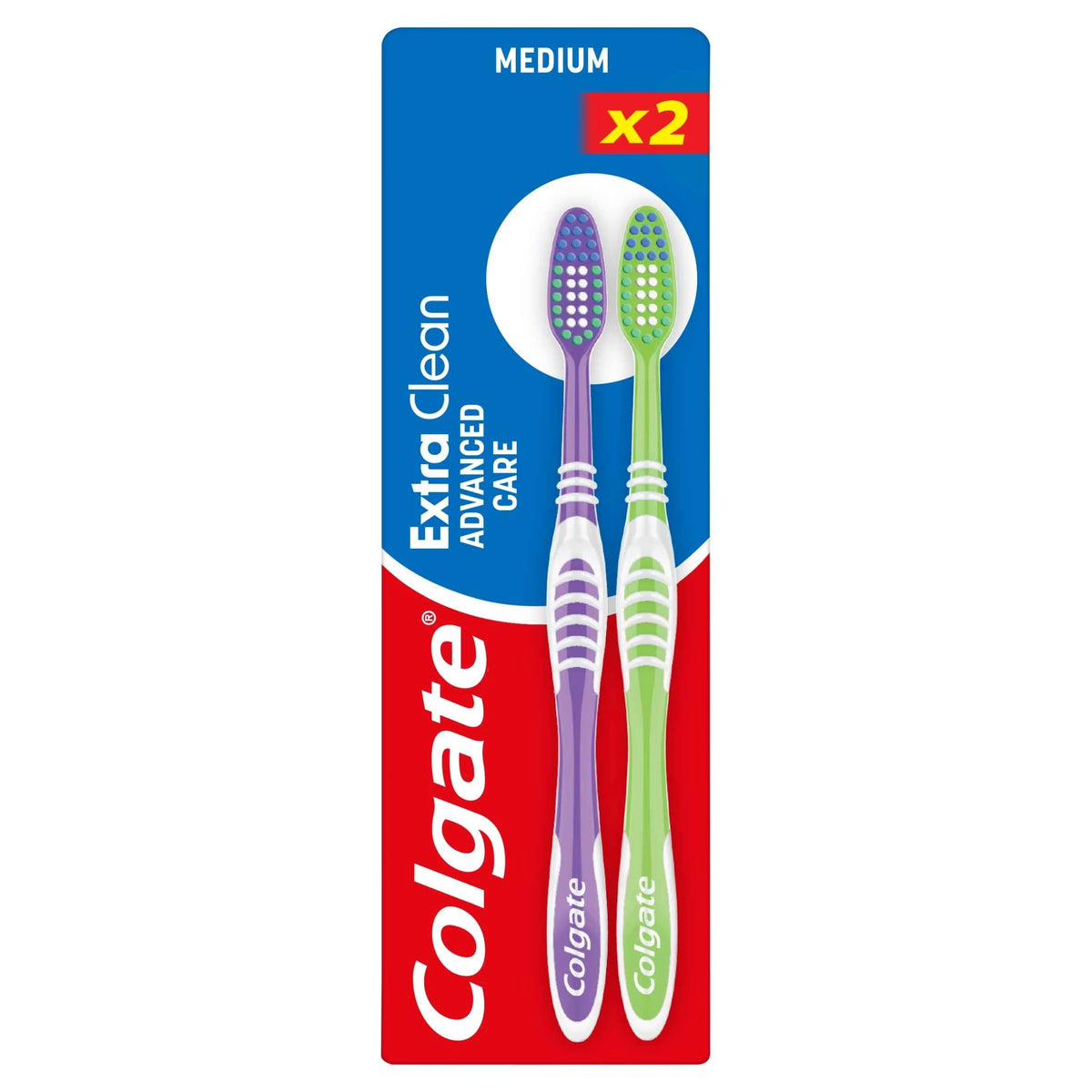 Extra Clean Medium Toothbrush 2 Pack by Colgate