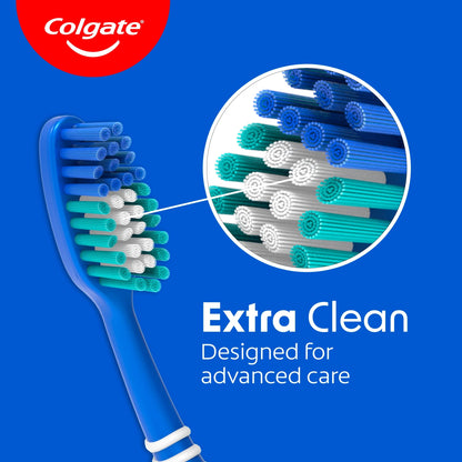 Extra Clean Medium Toothbrush 3 Pack by Colgate