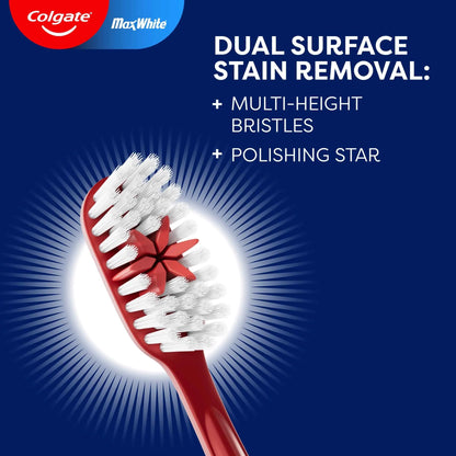 Max White Medium Toothbrush 3 Pack by Colgate