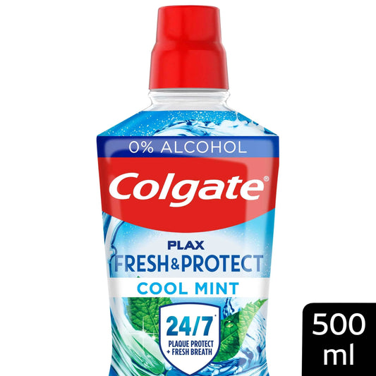 Plax Cool Mint Mouthwash Alcohol Free 500ml by Colgate