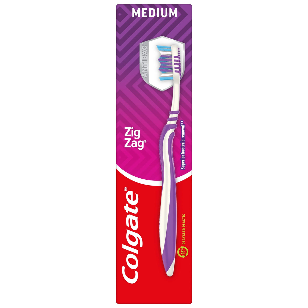 Zig Zag Medium Toothbrush 1 Pack by Colgate