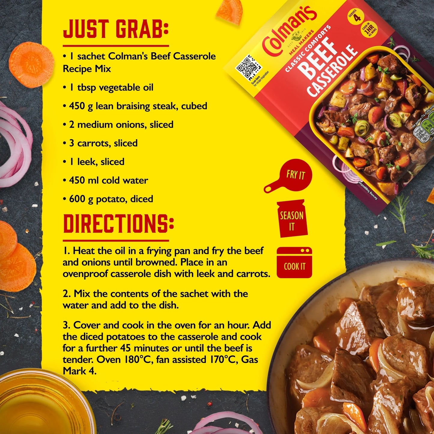 Colman's Beef Casserole Recipe Mix 40g by COLMANS
