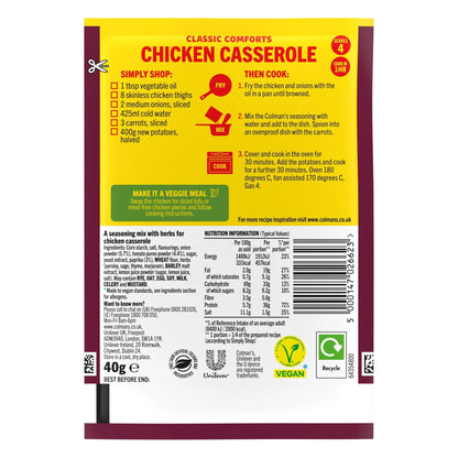 Colman's Chicken Casserole Recipe Mix 40g by COLMANS