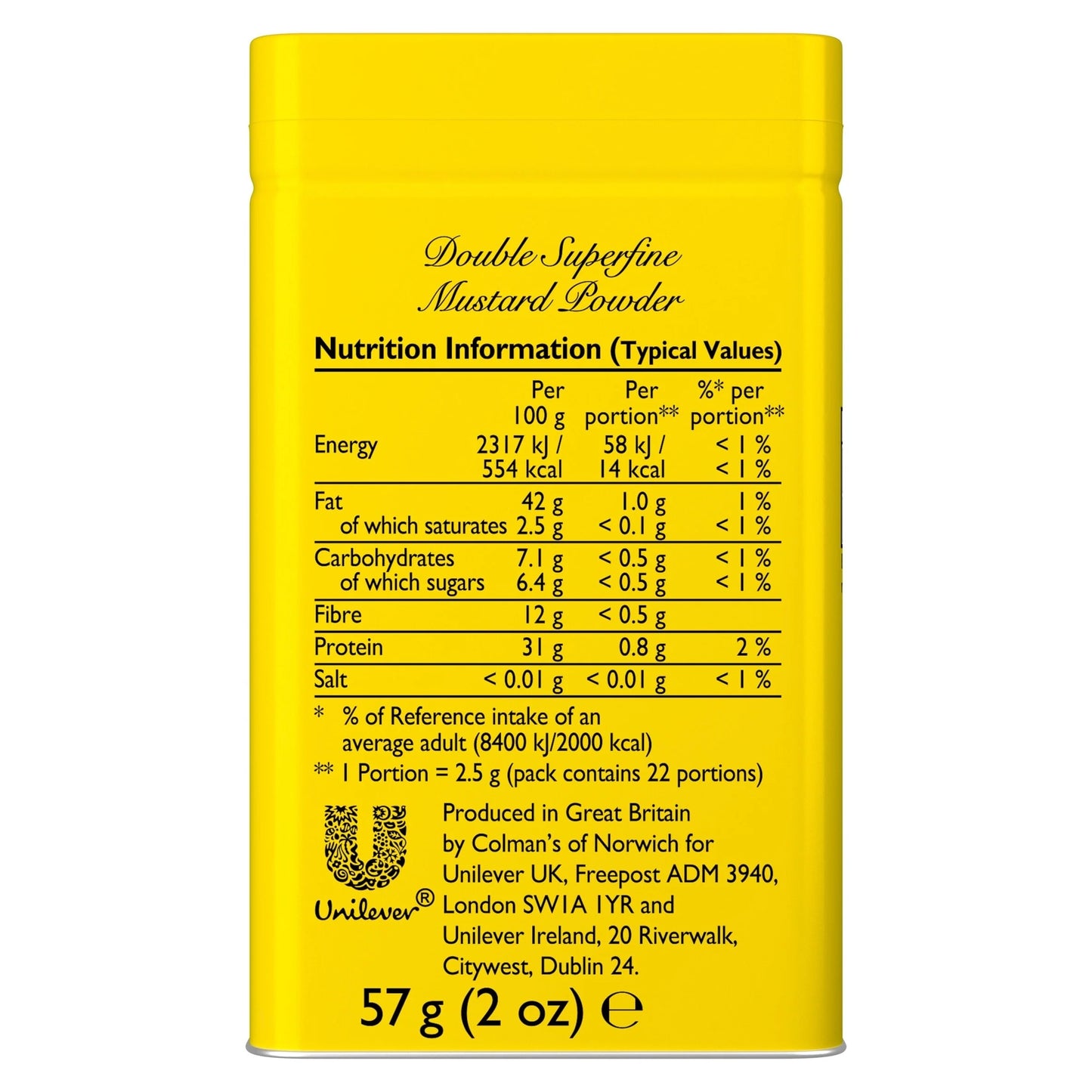 Colman's Original English Mustard Powder 57g by COLMANS