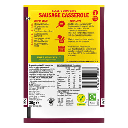 Colman's Sausage Casserole Recipe Mix 39g by COLMANS