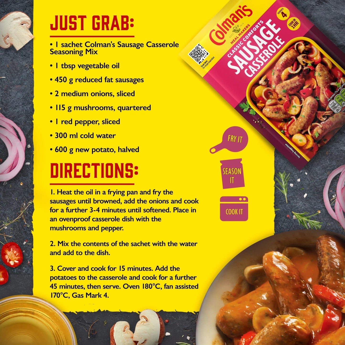 Colman's Sausage Casserole Recipe Mix 39g by COLMANS