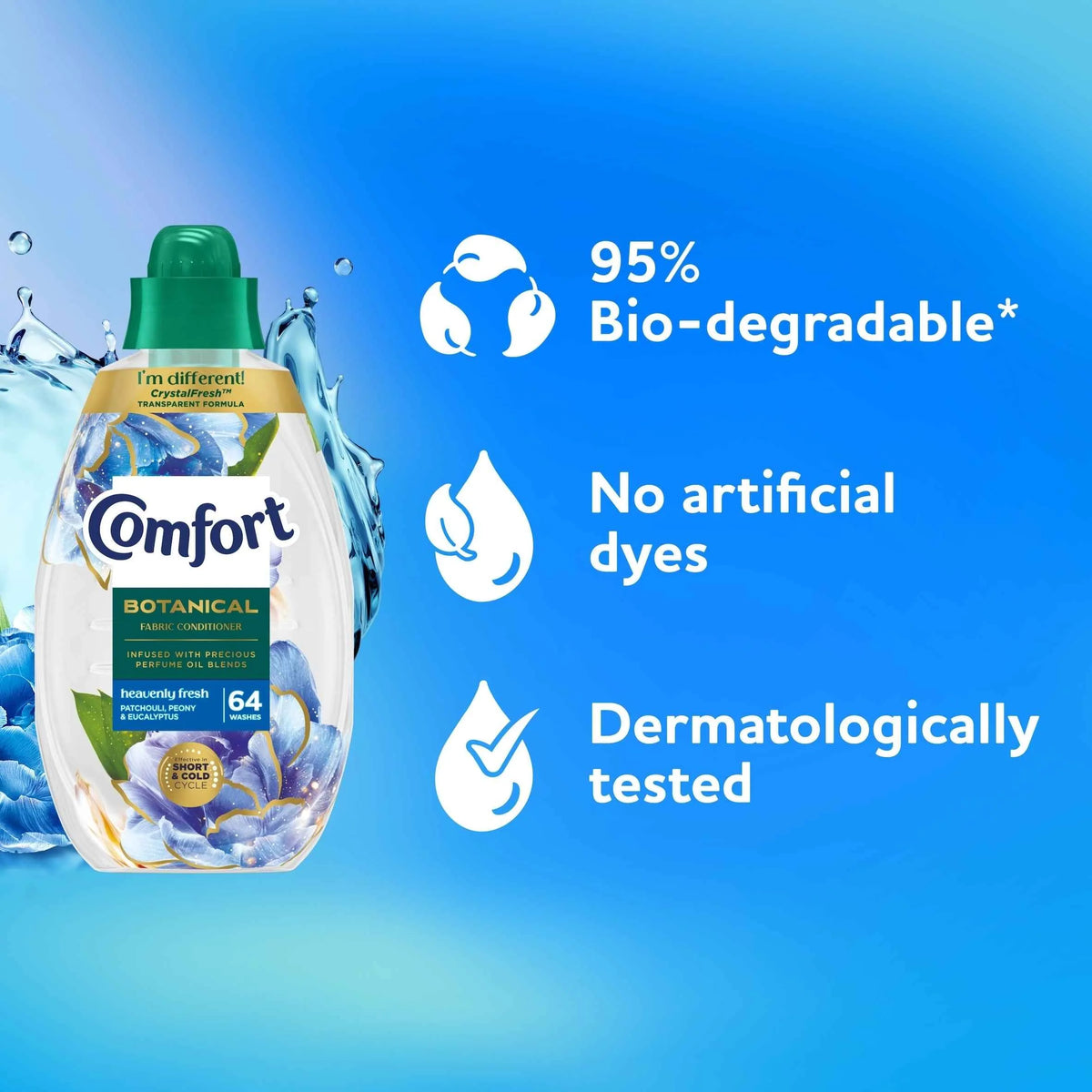 Botanical Heavenly Fresh Fabric Conditioner 64 Wash 960ml by COMFORT