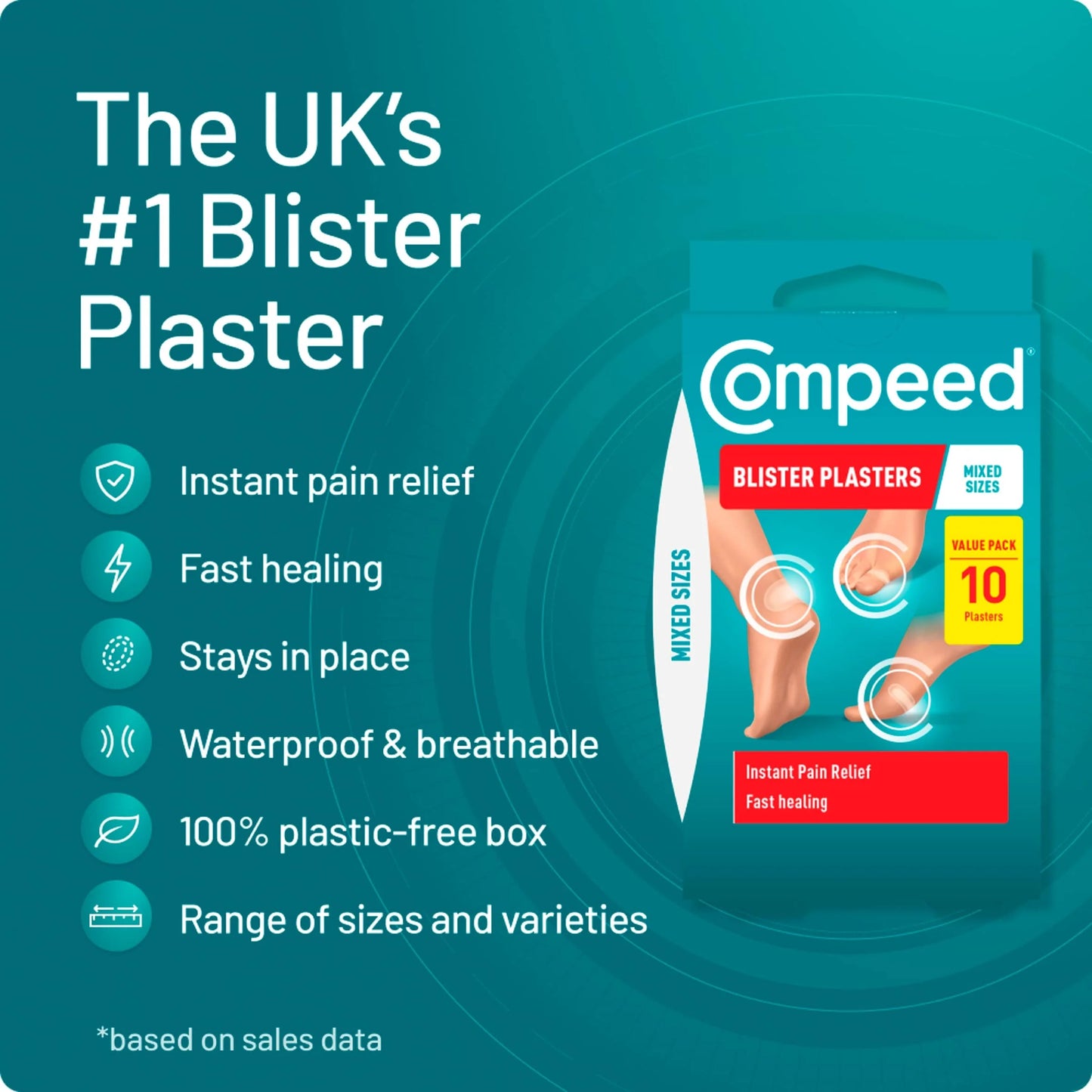 Blister Plasters Mixed X10 by COMPEED