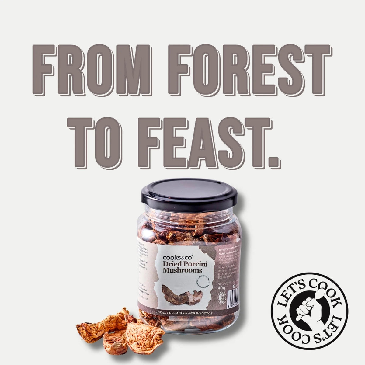 Dried Porcini Mushrooms 40g by COOKS & CO