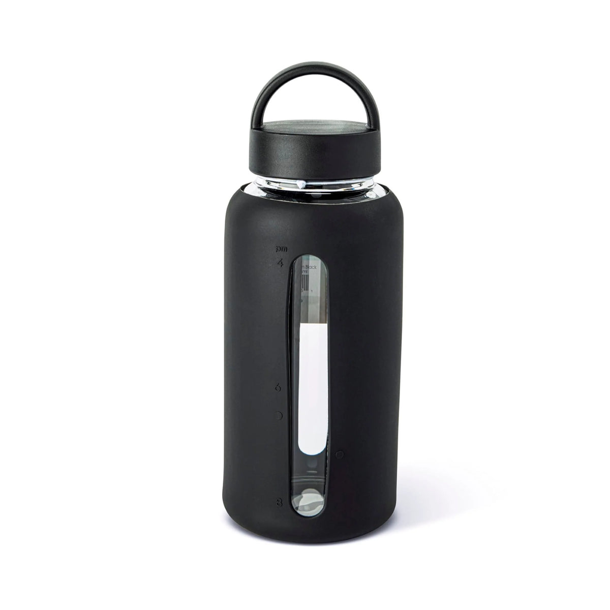 Black Glass Water Bottle Tumbler by CORE KITCHEN