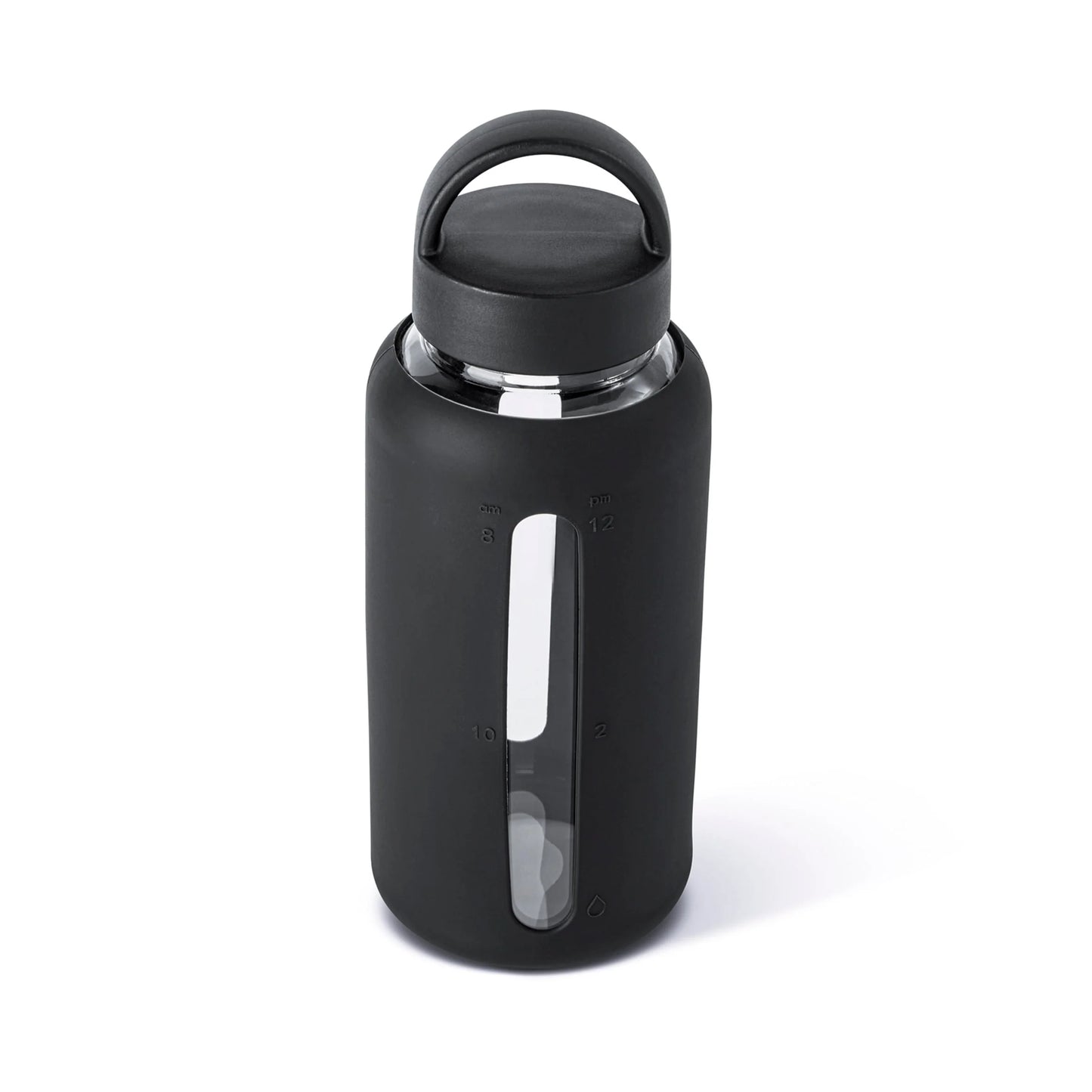 Black Glass Water Bottle Tumbler by CORE KITCHEN