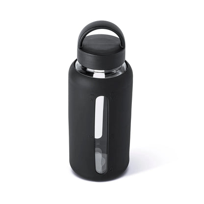 Black Glass Water Bottle Tumbler by CORE KITCHEN