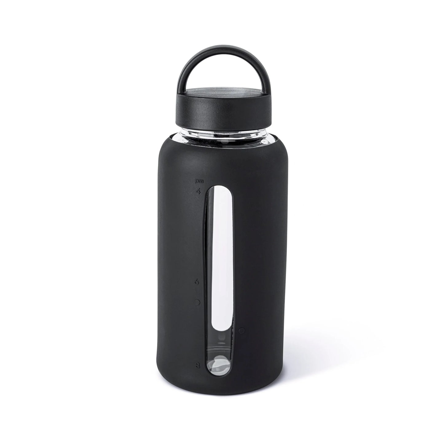 Black Glass Water Bottle Tumbler by CORE KITCHEN