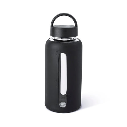 Black Glass Water Bottle Tumbler by CORE KITCHEN