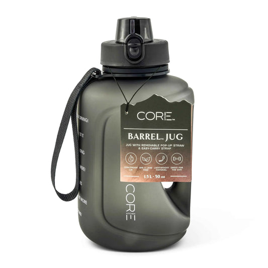 Black Plastic Barrel Water by CORE KITCHEN