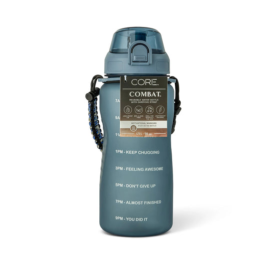 Blue Combat Water Bottle 1.5l by CORE KITCHEN