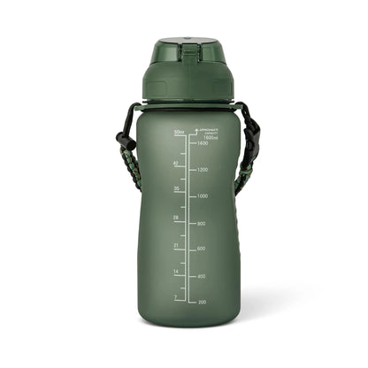 Green Combat Water Bottle 1.5l by CORE KITCHEN