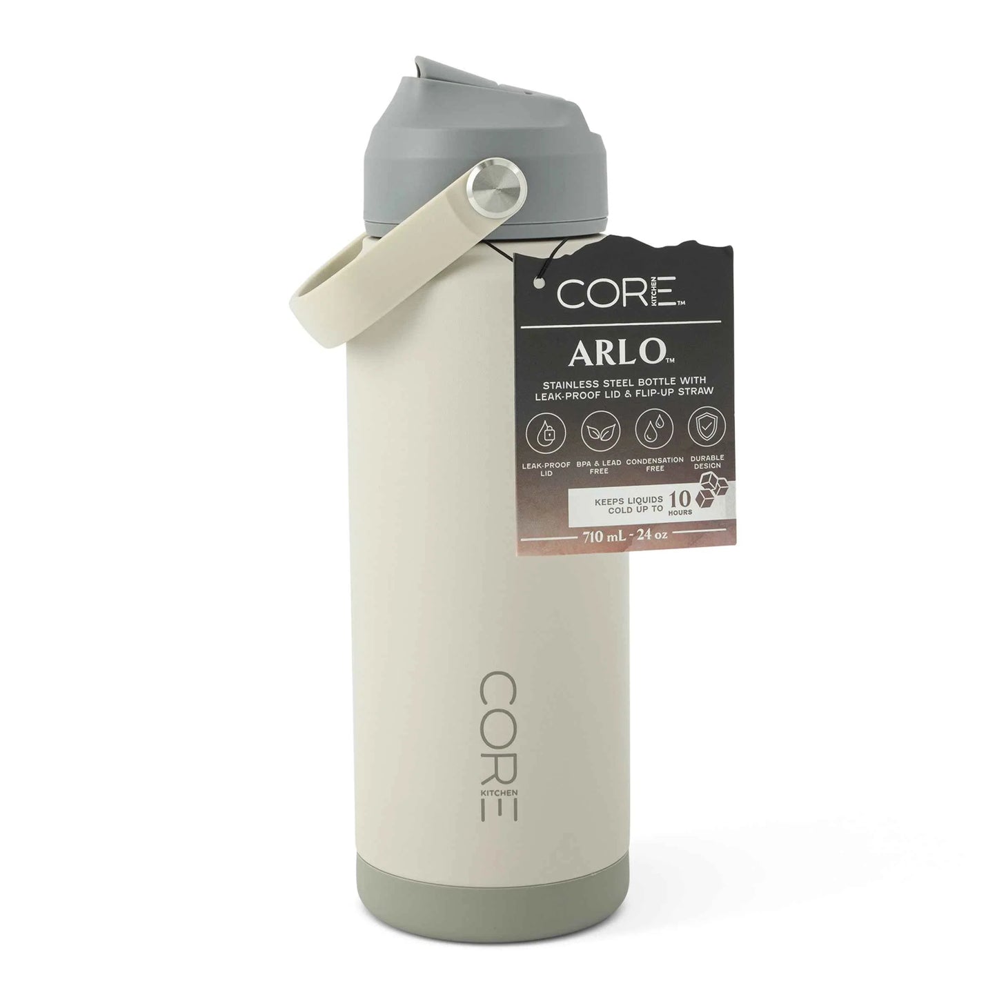 Neutral Tonal Arlo Water Bottle by CORE KITCHEN