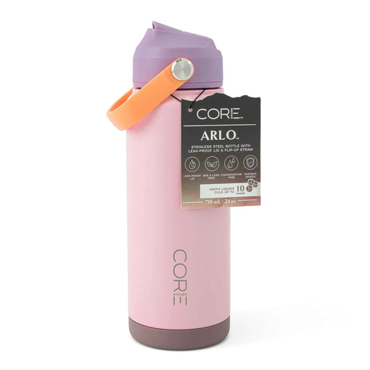 Pink Tonal Arlo Water Bottle by CORE KITCHEN