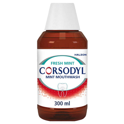 Medicated Antibacterial Mouthwash Fresh Mint, 300ml by CORSODYL