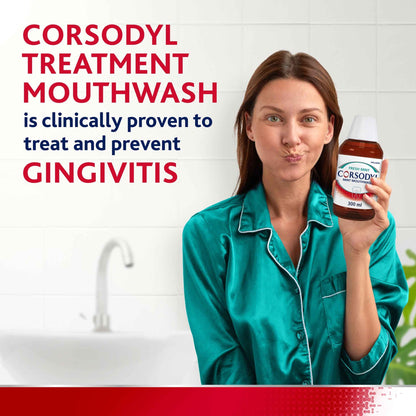 Medicated Antibacterial Mouthwash Fresh Mint, 300ml by CORSODYL