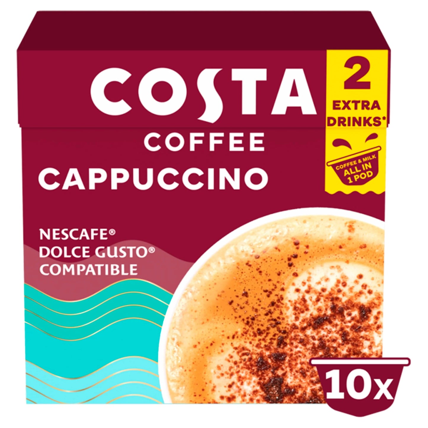 Coffee Cappuccino Pods 10 X 13g by COSTA