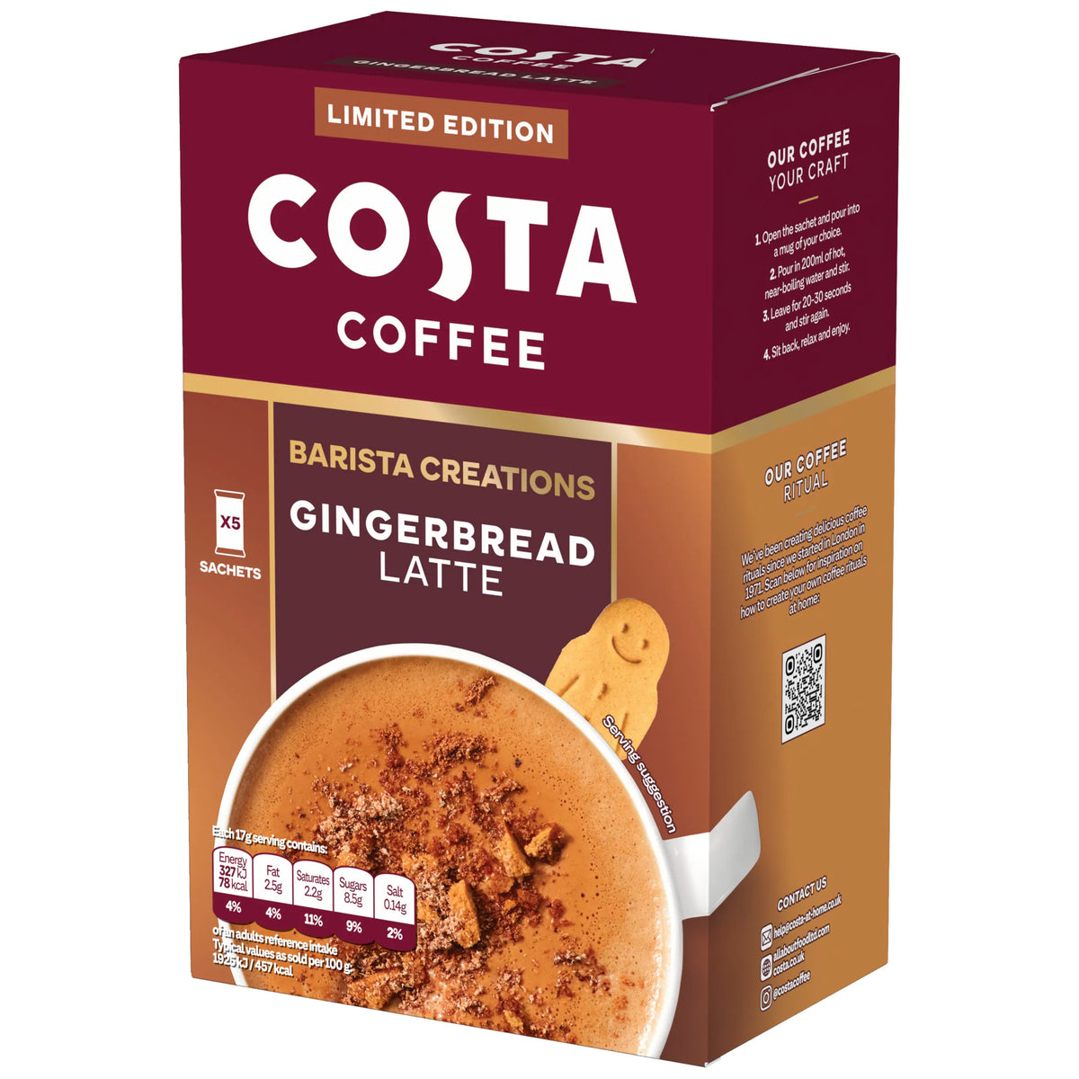 Limited Edition Gingerbread Latte by COSTA at The British Vault