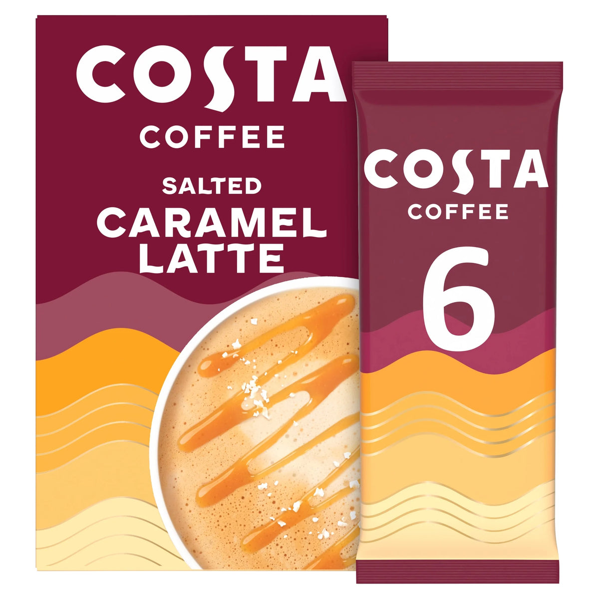 Salted Caramel Latte Coffee 6x17g by COSTA