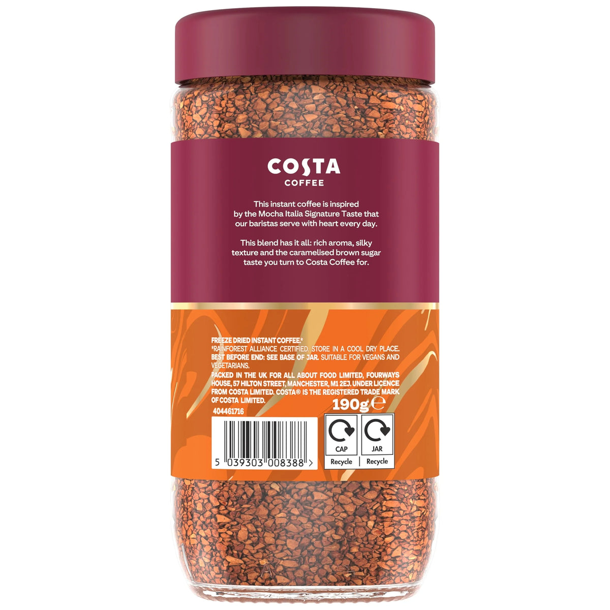 Smooth Medium Blend Instant Coffee 190g by COSTA