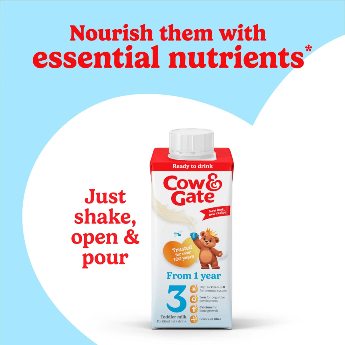 3 Toddler Milk Formula Liquid by Cow & Gate