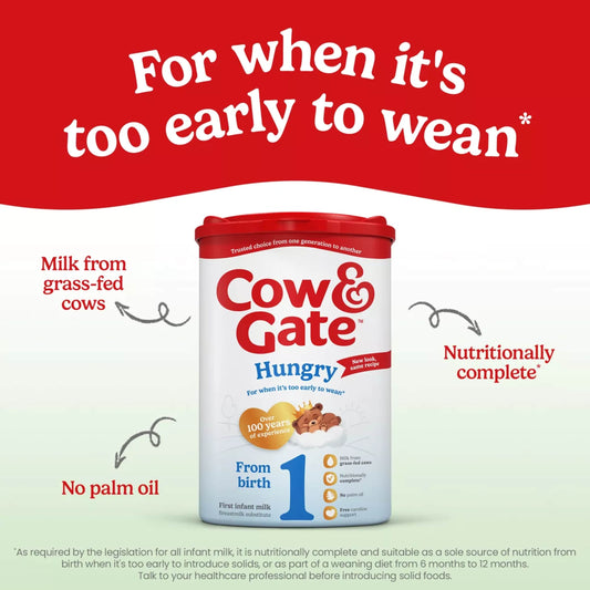 Hungry First Baby Milk Formula Powder 0-12 Months 800g by Cow & Gate