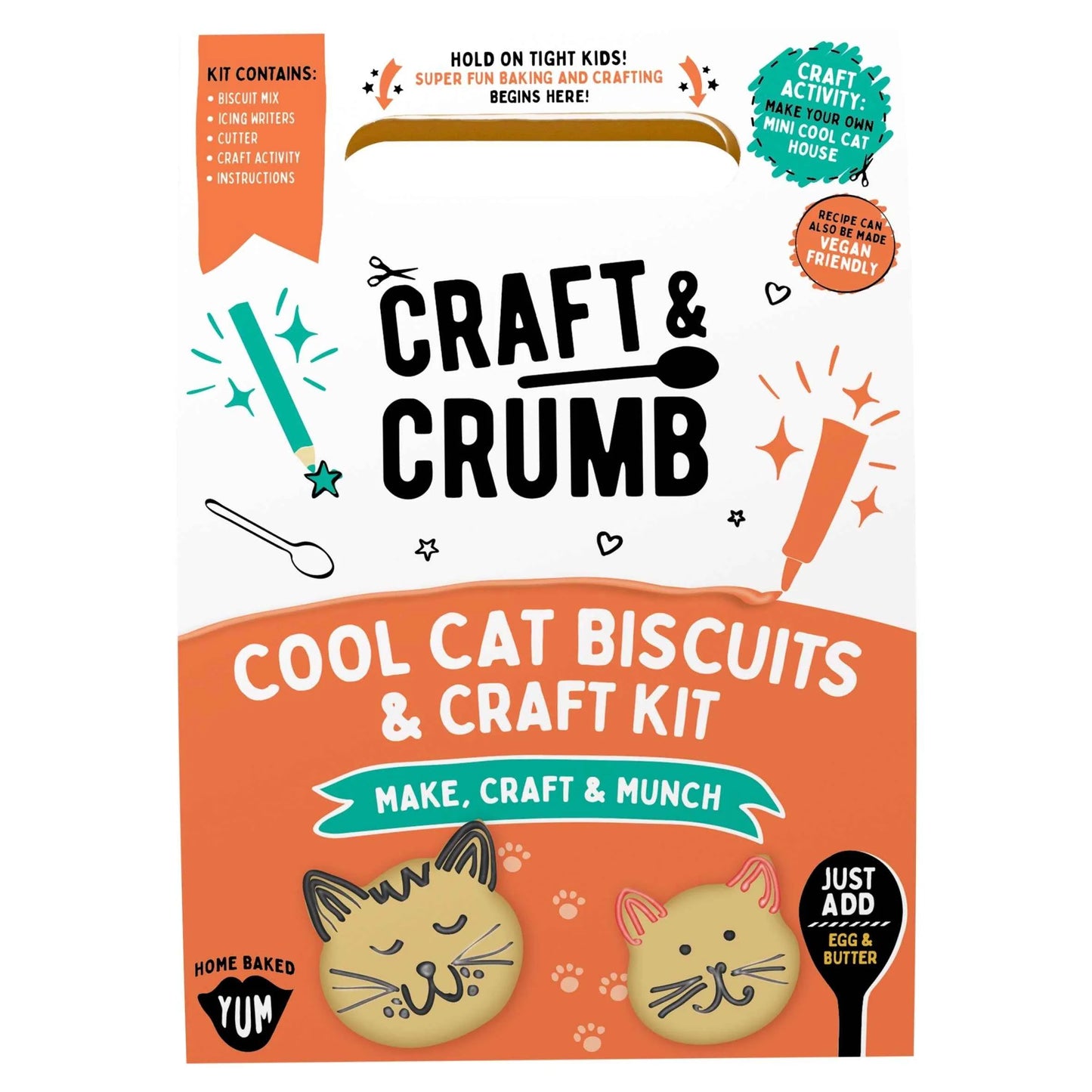 Cool Cats Biscuits & Craft Kit by CRAFT & CRUMB