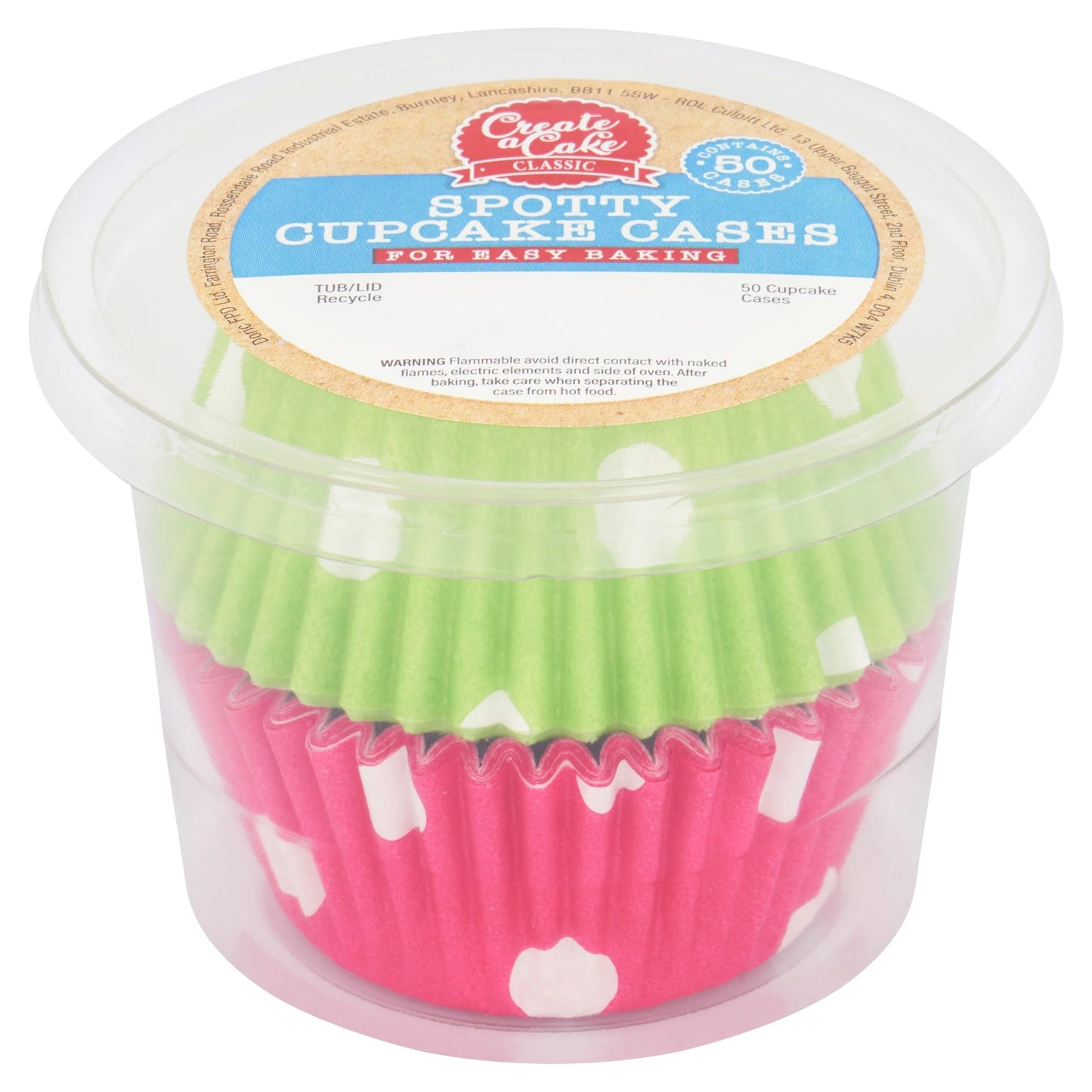 Spotty Cupcake Cases 50 by CREATE A CAKE
