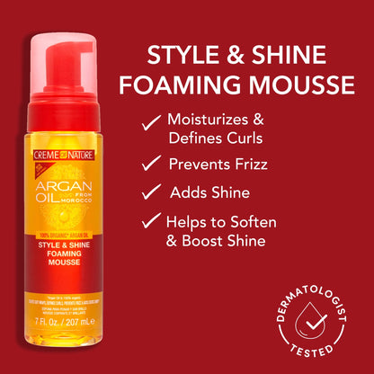 Creme Of Nature Argan Oil Foaming Mousse 207ml by Crème of Nature