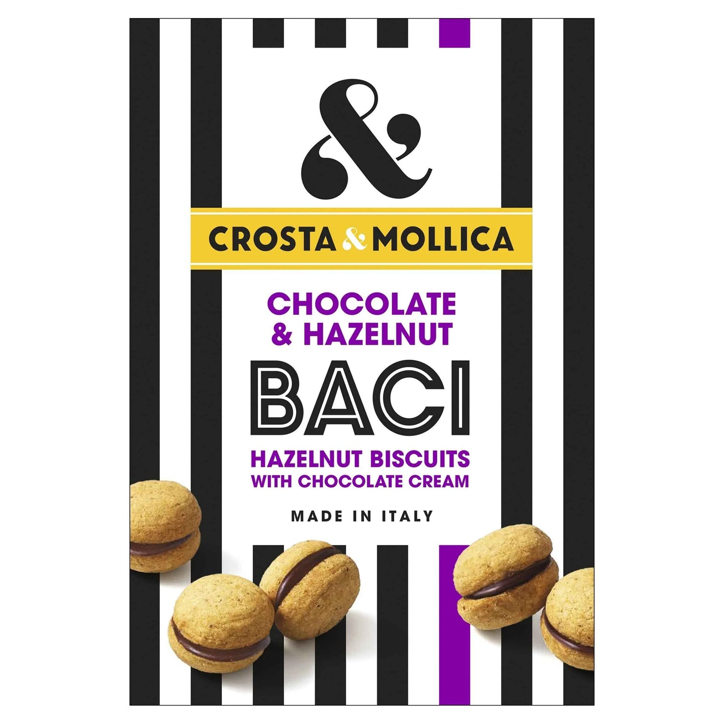 Baci Hazelnut Biscuits 140g by CROSTA & MOLLICA