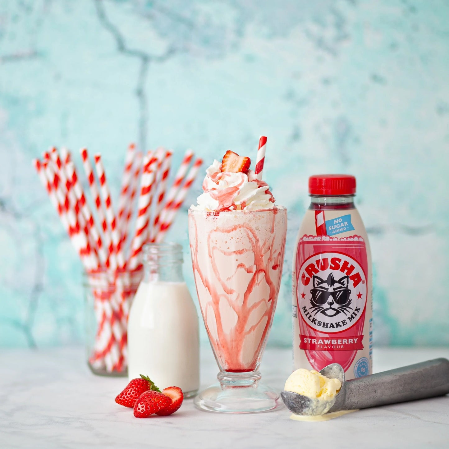 Strawberry No Added Sugar 500ml by CRUSHA