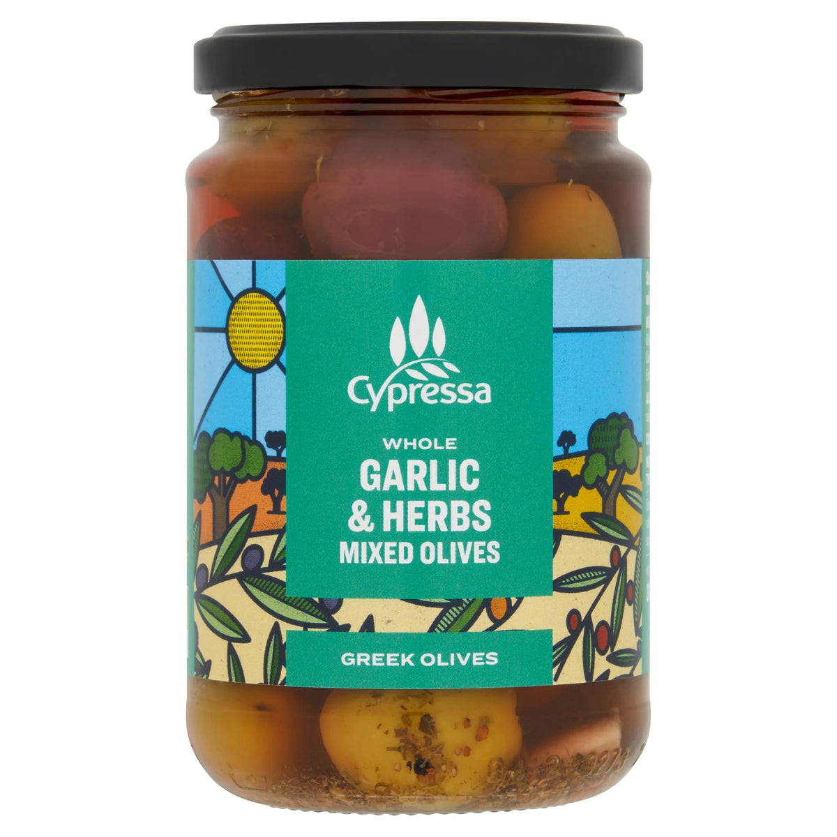 Whole Garlic & Herbs Mixed Olives by CYPRESSA