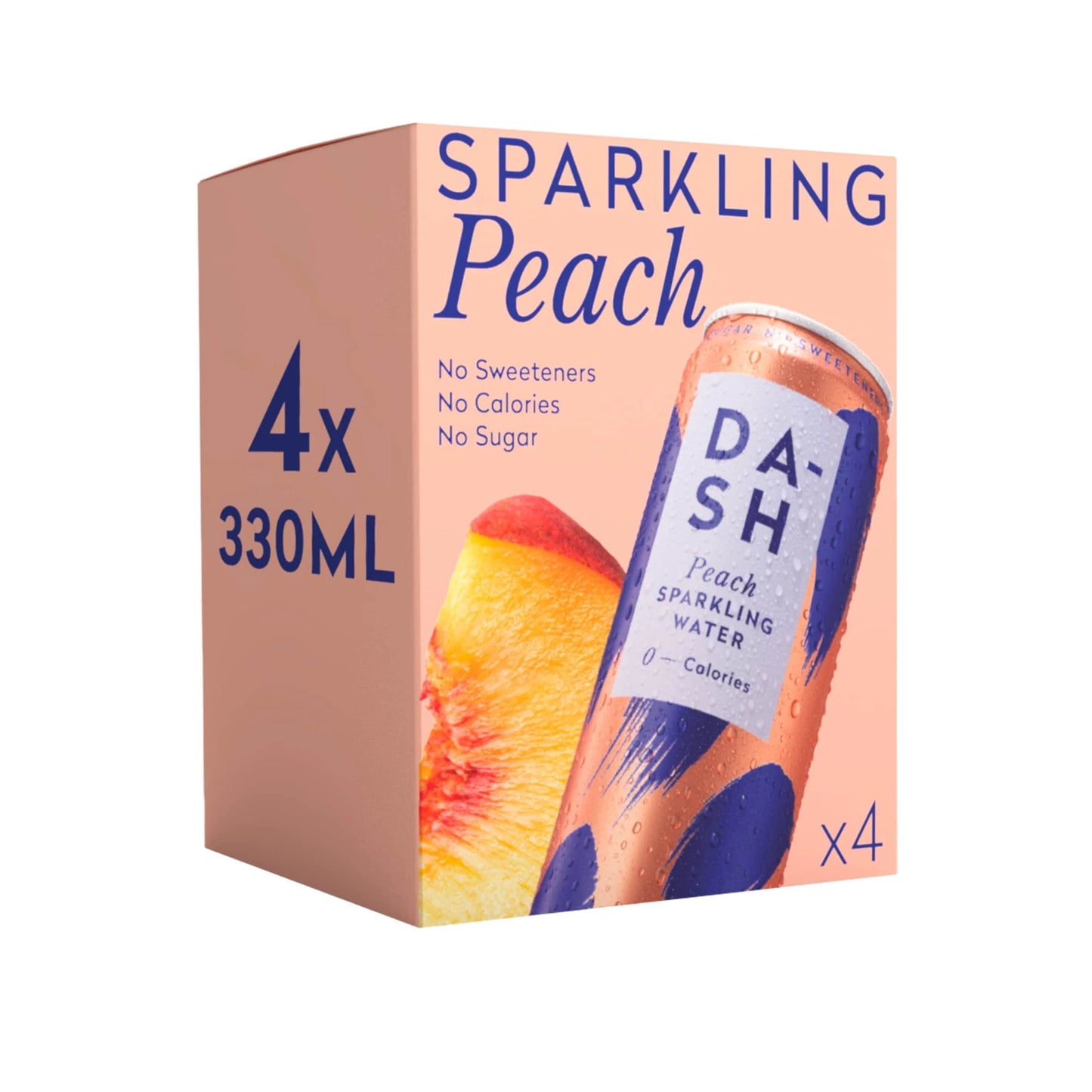Peach Sparkling Water 4 X 330ml by DASH
