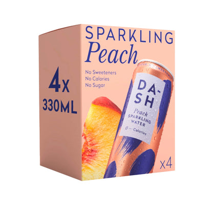 Peach Sparkling Water 4 X 330ml by DASH
