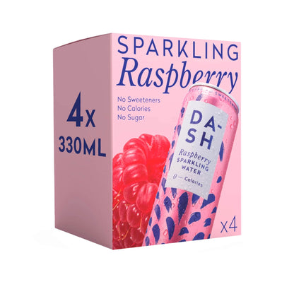 Raspberry Sparkling Water 4 X 330ml by DASH