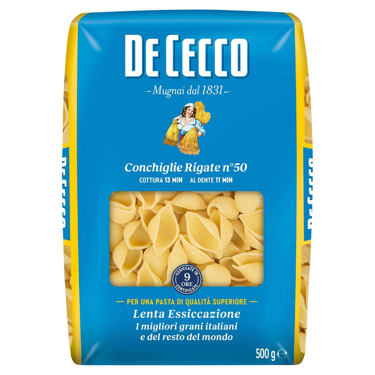 Conchiglie Rigate 500g by DE CECCO