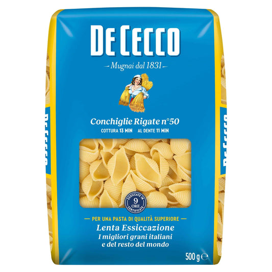 Conchiglie Rigate 500g by DE CECCO