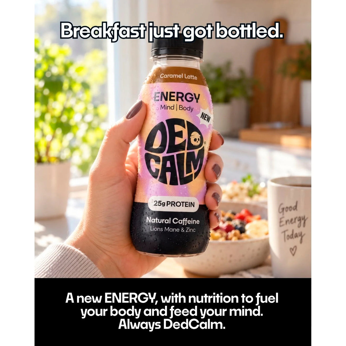 Protein Energy Drink - Caramel Latte by DEDCALM at The British Vault