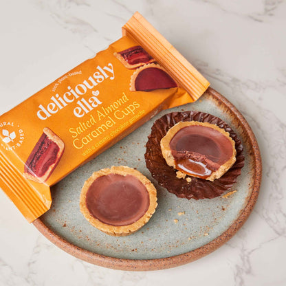 Almond Butter & Caramel Cups by DELICIOUSLY ELLA