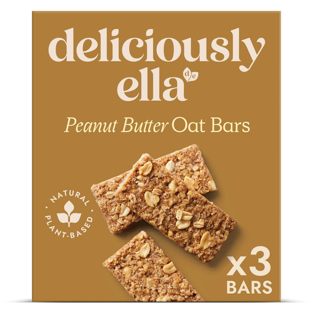 Baked Flapjack Oat Bars - Peanut Butter 3 Pack 50g by DELICIOUSLY ELLA