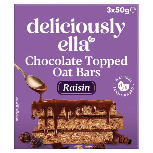 Chocolate Topped Raisin Oat by DELICIOUSLY ELLA