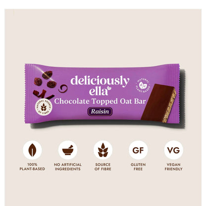 Chocolate Topped Raisin Oat by DELICIOUSLY ELLA