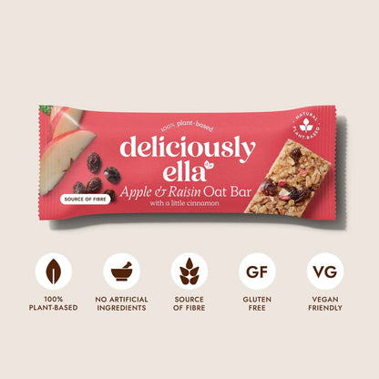 Oat Bars - Apple, Raisin & Cinnamon 3 Pack 50g by DELICIOUSLY ELLA