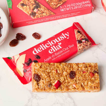 Oat Bars - Apple, Raisin & Cinnamon 3 Pack 50g by DELICIOUSLY ELLA
