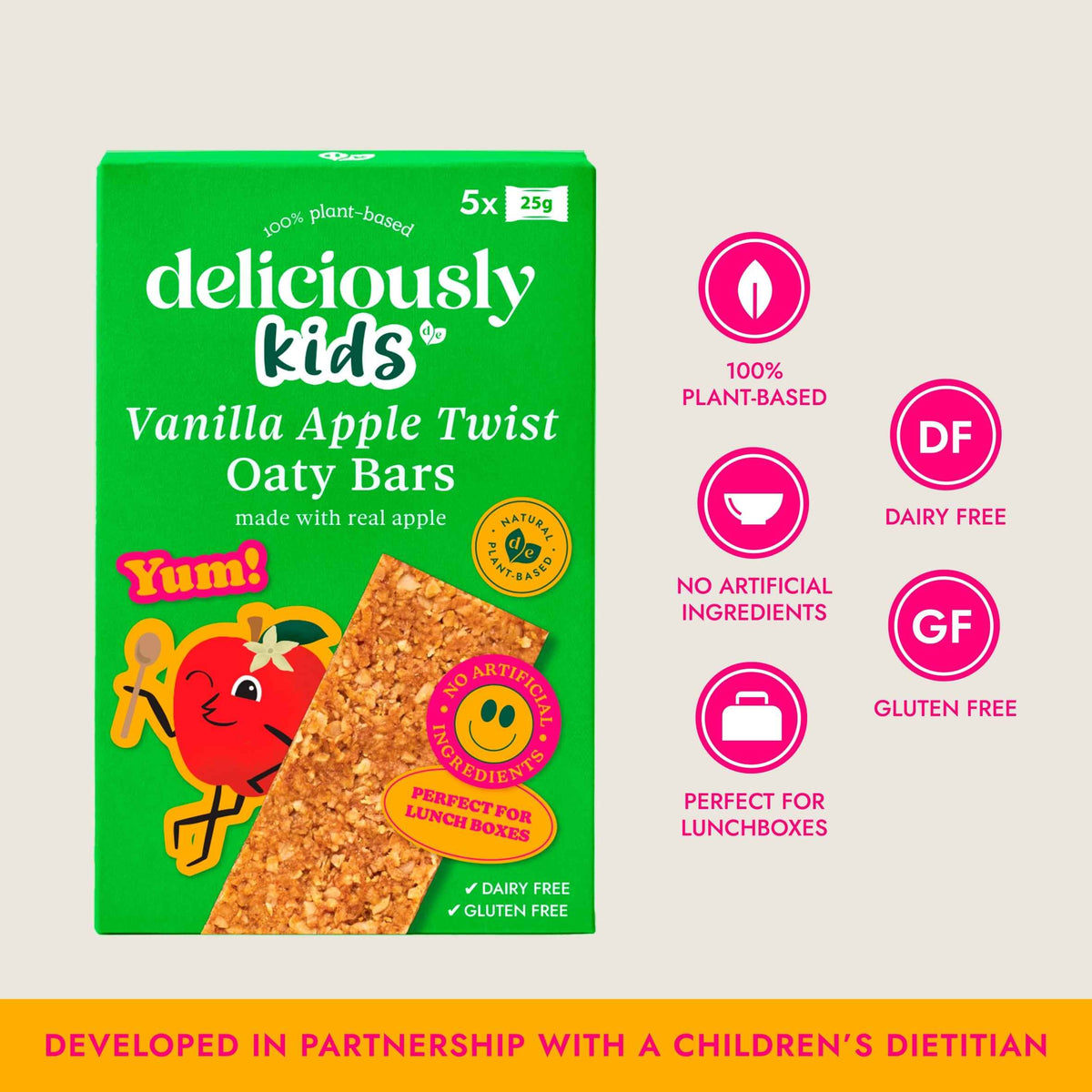 Deliciously Kids Vanilla Apple Twist Oaty by DELICIOUSLY ELLA